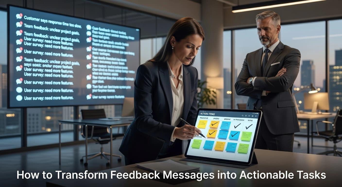 How to Transform Feedback Messages into Actionable Tasks